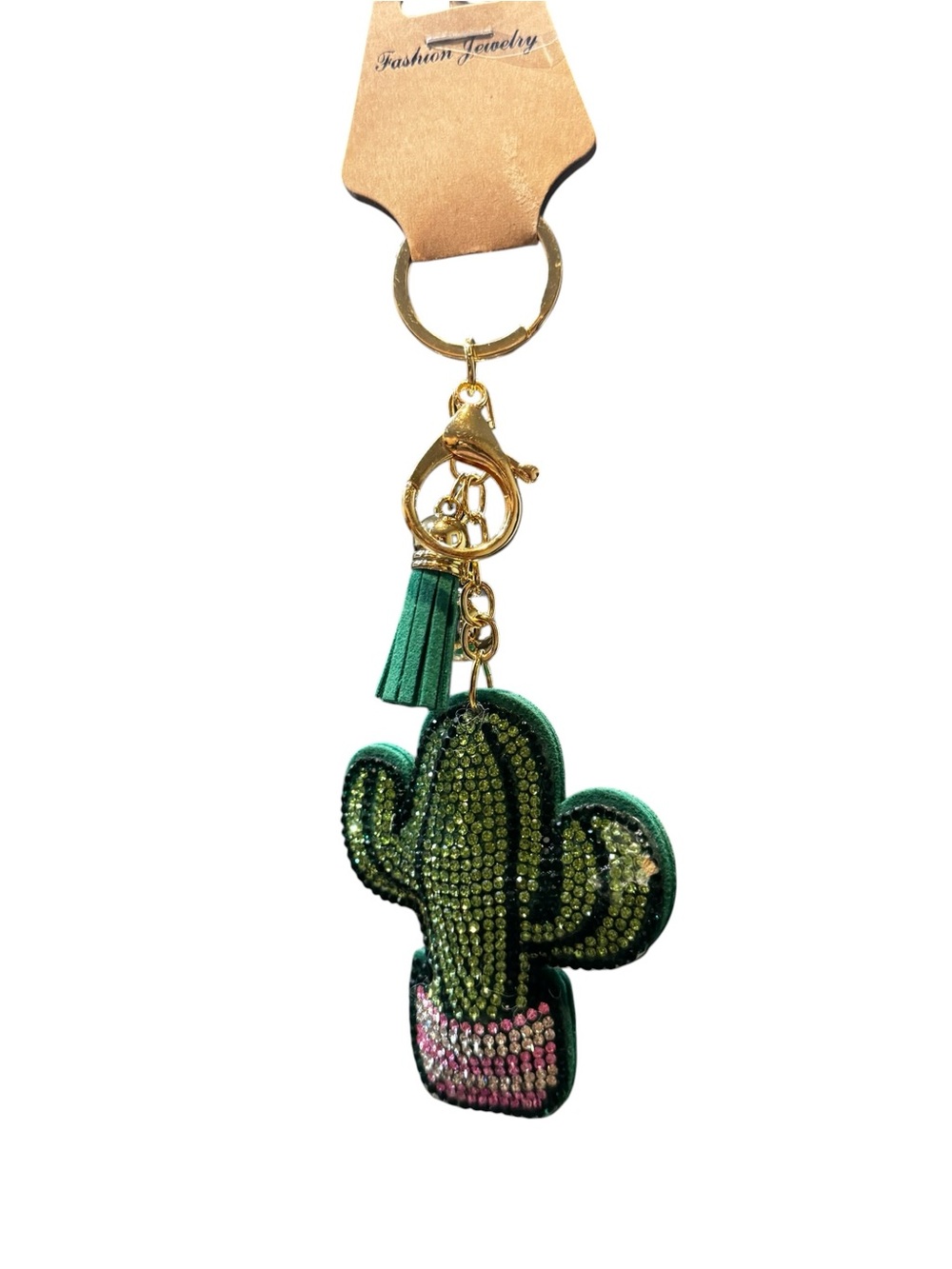 🌵Rhinestone Cactus Keychain/Purse Charm, NWT